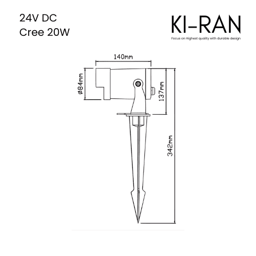 โคมไฟปักดิน โคมไฟส่องต้นไม้ ไฟปักดิน 20วัตต์ รุ่น EGIS-SH-20W - Image 2