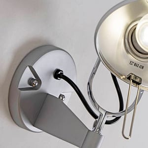 โคมไฟกิ่ง ติดผนังภายใน สีเงิน ขั้ว E27 รุ่น WL-C3851-1