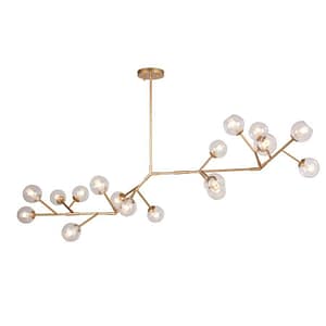 โคมไฟช่อแก้วสไตล์ Nordic สีทอง ขั้วG9 รุ่น WL-C1922-17C-P160