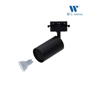 โคมไฟแทรคไลท์ไลท์ สีดำ ไฟเข้าราง ขั้ว GU10 รุ่น WL-JP9B-T-GU10-BK