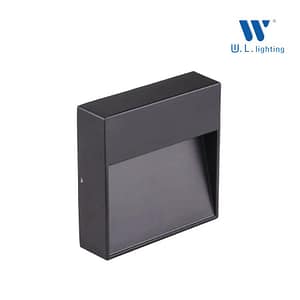 โคมไฟติดผนังภายนอก LED 3W (3000K) สีดำ รุ่น WL-GS017F-3W-BK