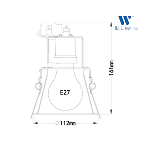 Downlight โคมไฟ ดาวน์ไลท์ E27 ขอบบาง WL-J4002-AL-WH