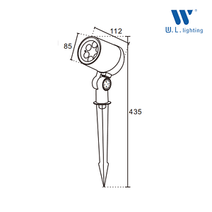 โคมไฟส่องต้นไม้ LED 12W รุ่น WL-JP016-12W