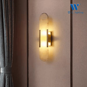 โคมไฟผนังหินอ่อนภายใน รุ่น WL-A-mable03-E14x2-KG