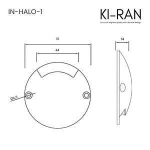 โคมไฟพื้น ส่องทางเดียว 1.5วัตต์ Pure Aluminum 6063 รุ่น IN-HALO-1