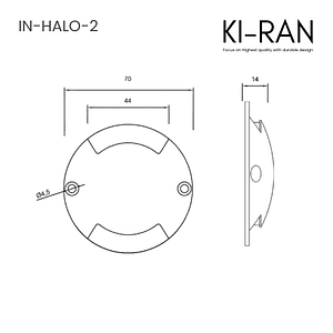 โคมไฟพื้น ส่องสองทาง 3วัตต์ Pure Aluminum 6063 รุ่น IN-HALO-2
