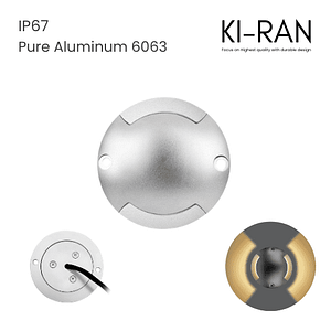 โคมไฟพื้น ส่องสองทาง 3วัตต์ Pure Aluminum 6063 รุ่น IN-HALO-2