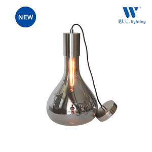 โคมไฟห้อย แก้วสีปรอท สีดำ ขั้ว E27 รุ่น WL-MD524-1-SS304