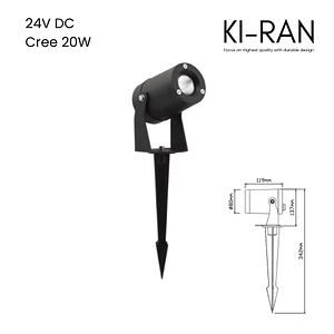 โคมไฟส่องต้นไม้ ไฟปักดิน 20วัตต์ รุ่น EGIS-S-20W