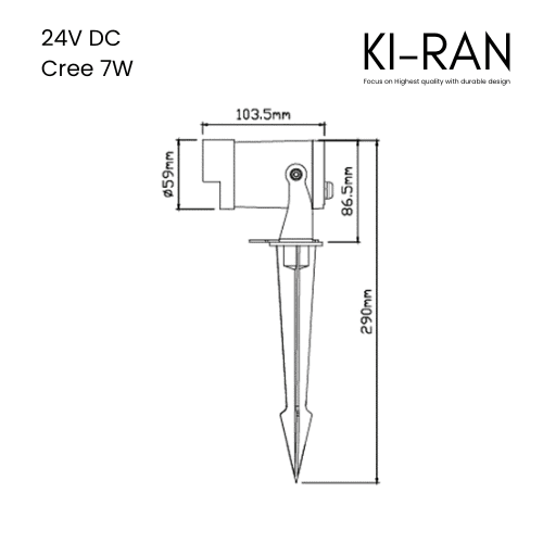 โคมไฟปักดิน โคมไฟส่องต้นไม้ ไฟปักดิน 7วัตต์ รุ่น EGIS-SH-7W - Image 2