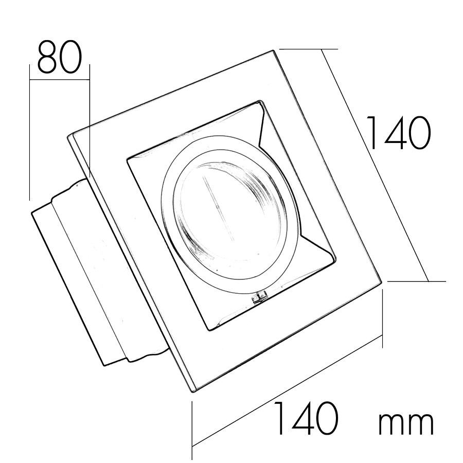 โคมไฟดาวน์ไลท์ ปรับทิศทางได้ รุ่น WL-OY101-AL-WH - Image 2